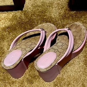 COACH platform flip flops